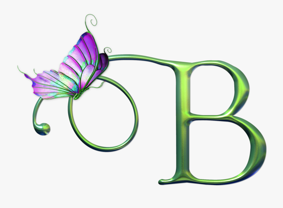 B Printable Alphabet Letters, Alphabet Art, Alphabet - Letras Con Mariposas, Transparent Clipart