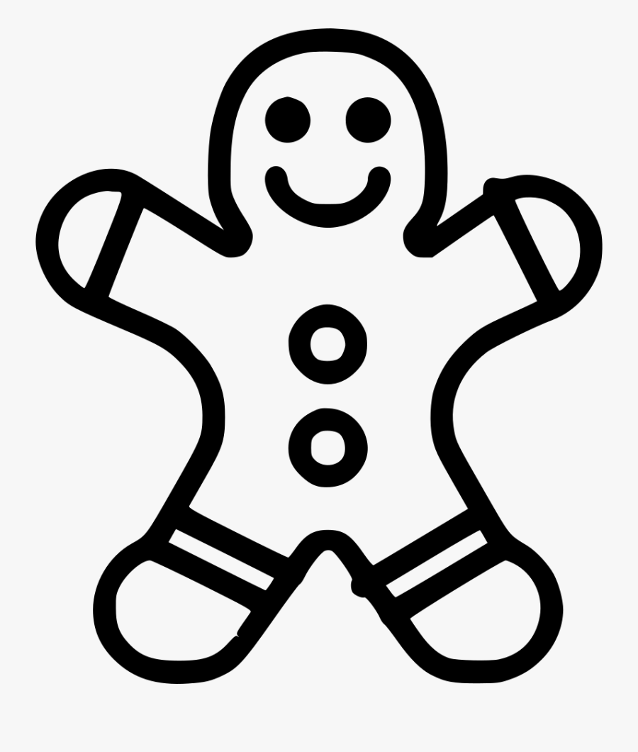 Gingerbread Cookie - Ginger Beard Man Drawing, Transparent Clipart