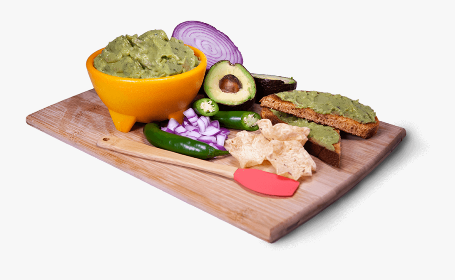 Guacamole Scene On Cutting Board - Chutney, Transparent Clipart