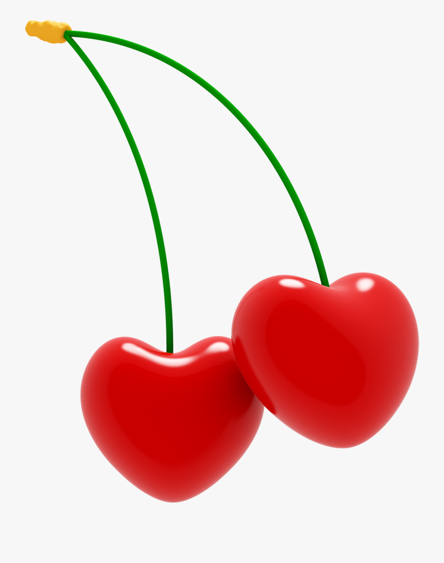Cherry Heart Gratis - Cute Heart, Transparent Clipart