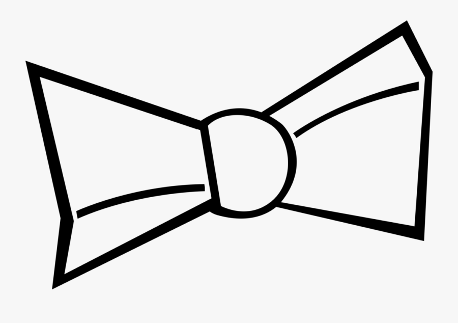 Vector Illustration Of Bow Tie Necktie Clothing Apparel - Как Нарисовать Галстук Бабочку, Transparent Clipart