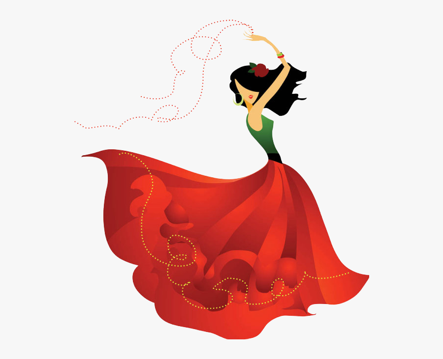 Tile Vector Hispanic - Cartoon Salsa Dancer, Transparent Clipart