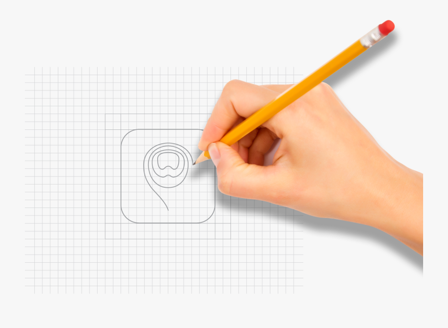 Combining A Feather From A Peacock And A Map Pin - Sketch, Transparent Clipart