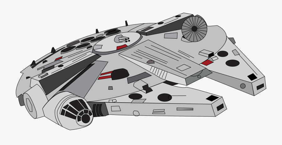 28 Collection Of Millennium Falcon Cartoon Drawing - Star Wars Millennium Falcon Cartoon, Transparent Clipart