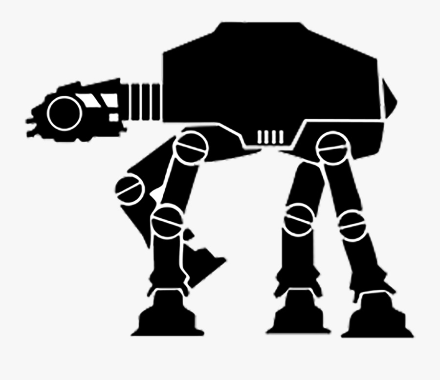 Darth Vader Yoda All Terrain Armored Transport Star - Star Wars At At Silhouette, Transparent Clipart