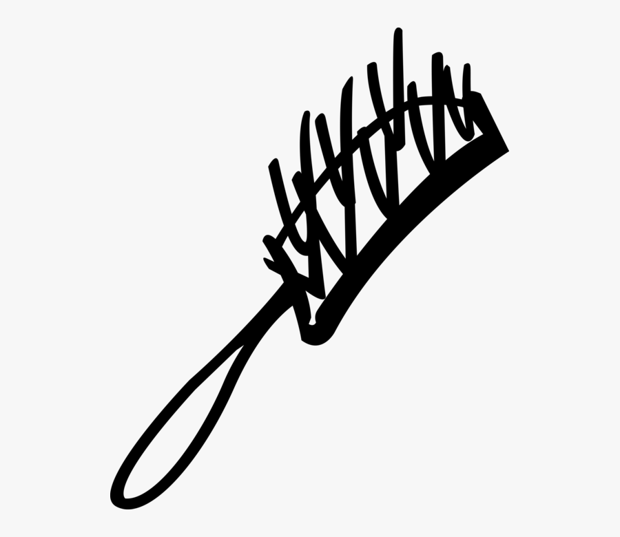 Vector Illustration Of Personal Grooming Hairbrush, Transparent Clipart