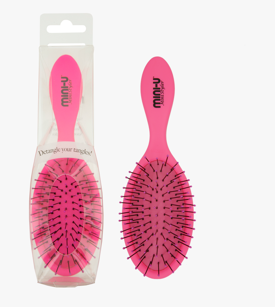 Mini Styler Pink Hairbrush - Ten-pin Bowling, Transparent Clipart