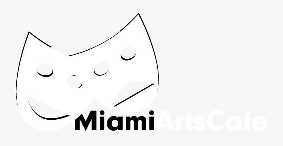 Miami Arts Cafe Logo Black And White - Line Art, Transparent Clipart