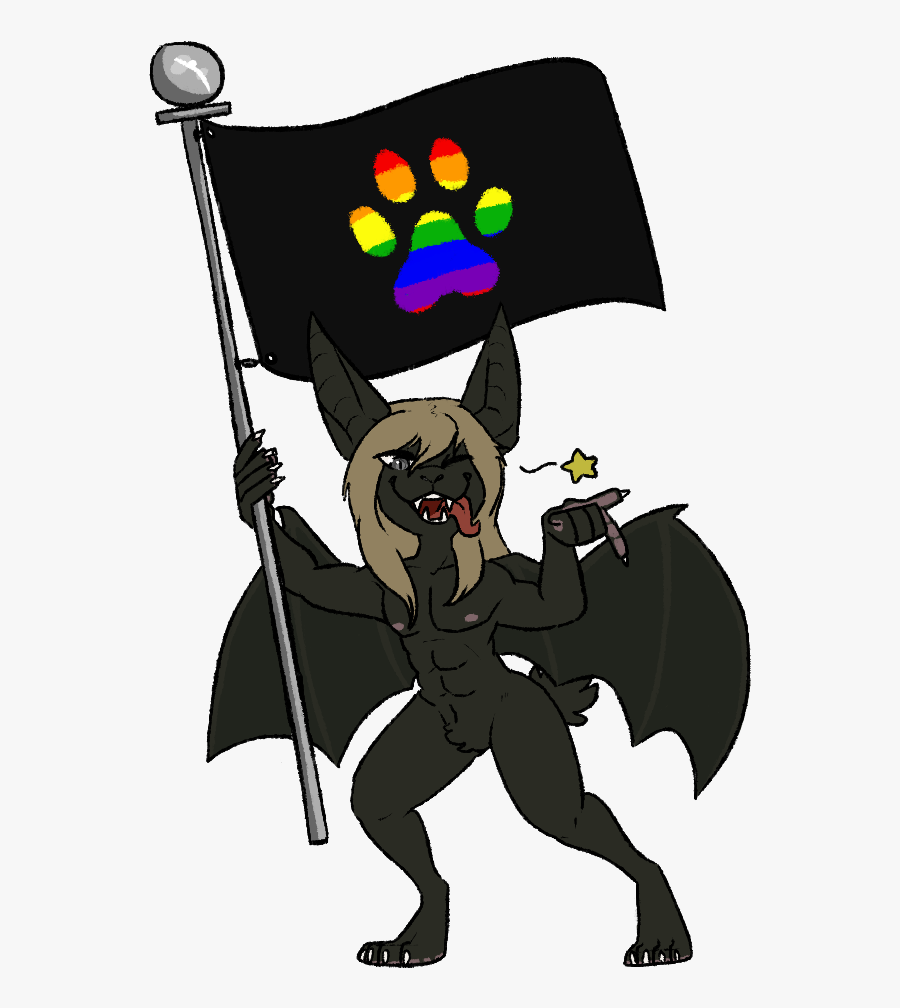 Pride Art - Batz - Cartoon, Transparent Clipart