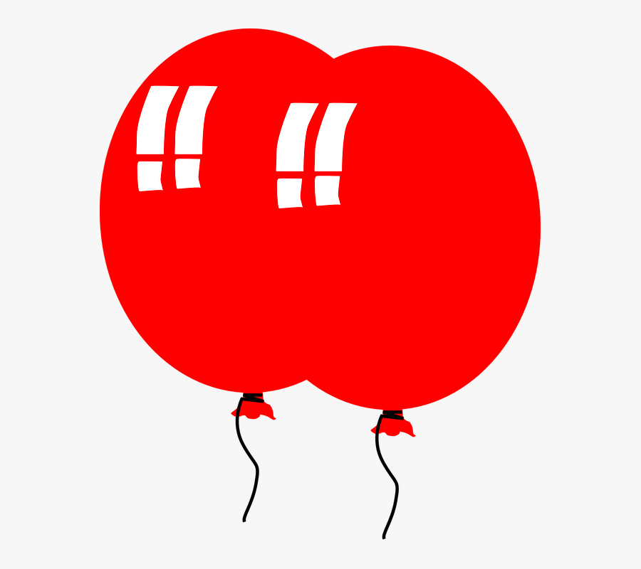 Balloons, Helium, Red, Party, Reflection, Windows - Css Balloon, Transparent Clipart