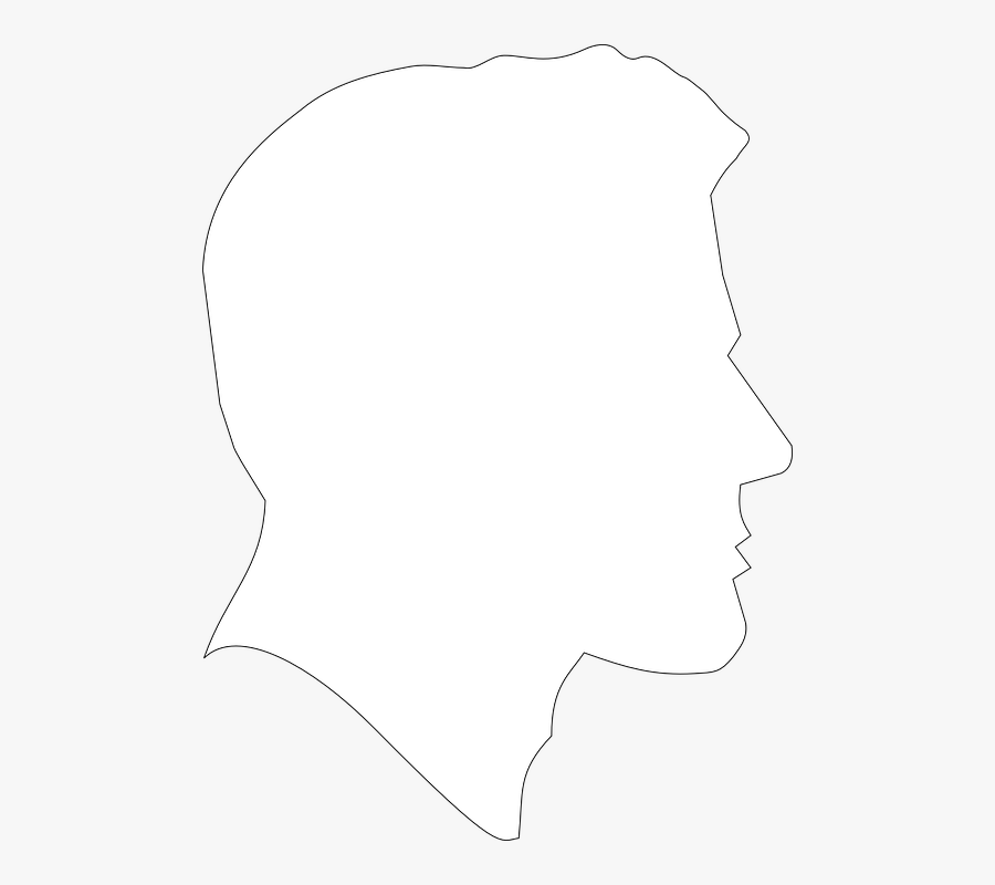 Man, Guy, Profile, Outline, Head, Anonymous, Avatar - Face Silhouette White Png, Transparent Clipart