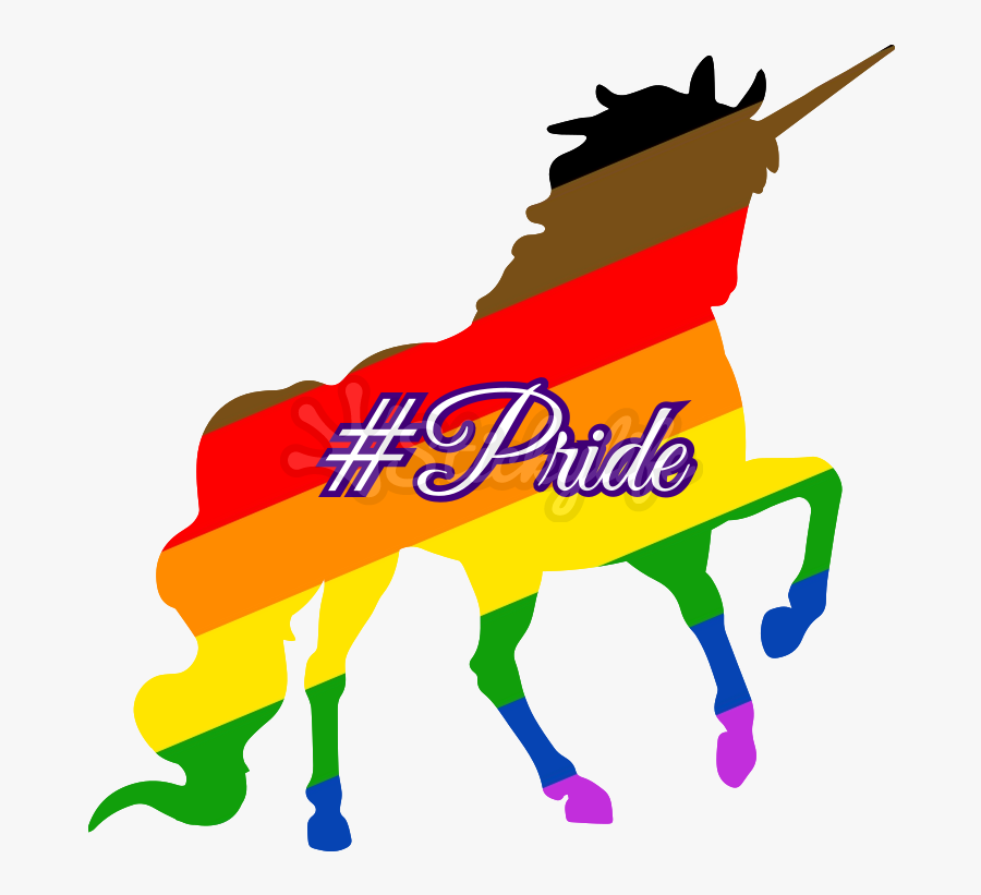 Pride Unicorn Decal - Pink Unicorn Silhouette Png, Transparent Clipart