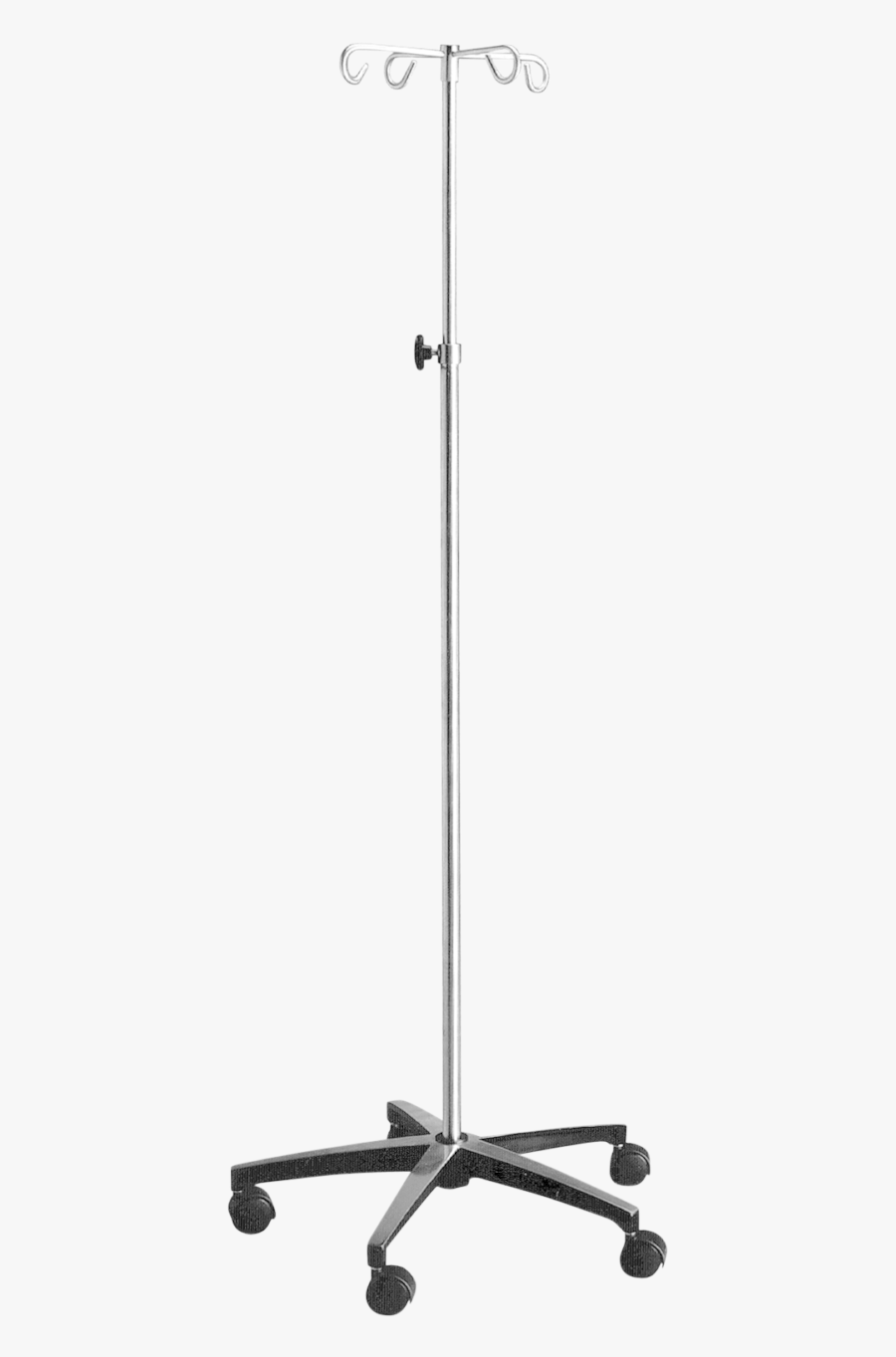 Four Clip Iv Pole - Iv Stand, Transparent Clipart