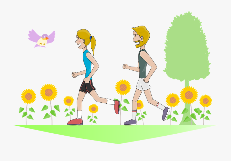 Jogging, Jog, Running, Run, Fit, Sport, Training - Jogging Cartoon, Transparent Clipart