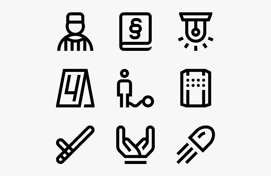 Police - Concert Icon, Transparent Clipart