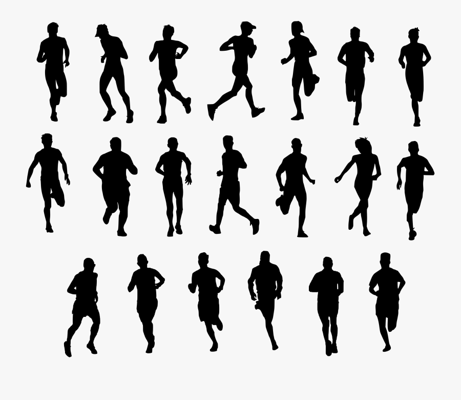 Running Transparent Png - Person Running Silhouette Png, Transparent Clipart