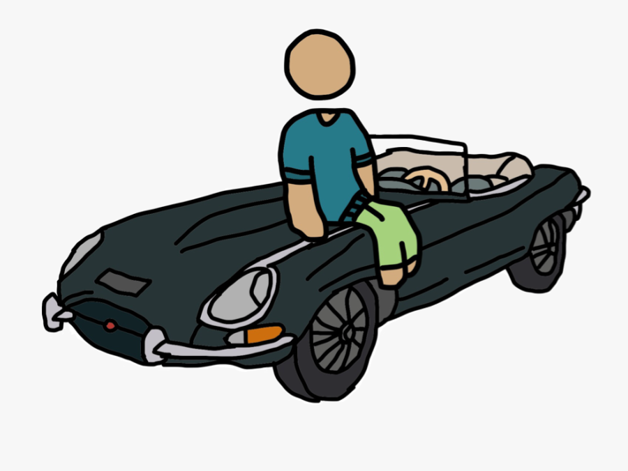 Beefy"s Jaguar E Type Car - Jaguar Car Png Cartoon, Transparent Clipart