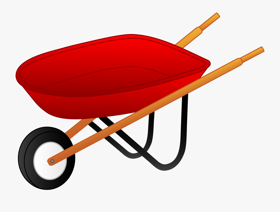 Little Red Wheelbarrow - Transparent Background Red Wheelbarrow Clipart Transparent, Transparent Clipart