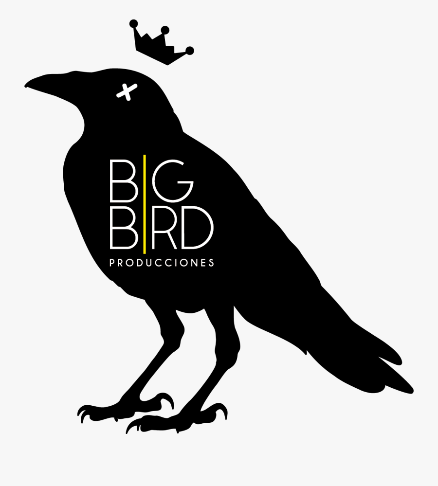 Big Bird Producciones - Crow Black And White, Transparent Clipart