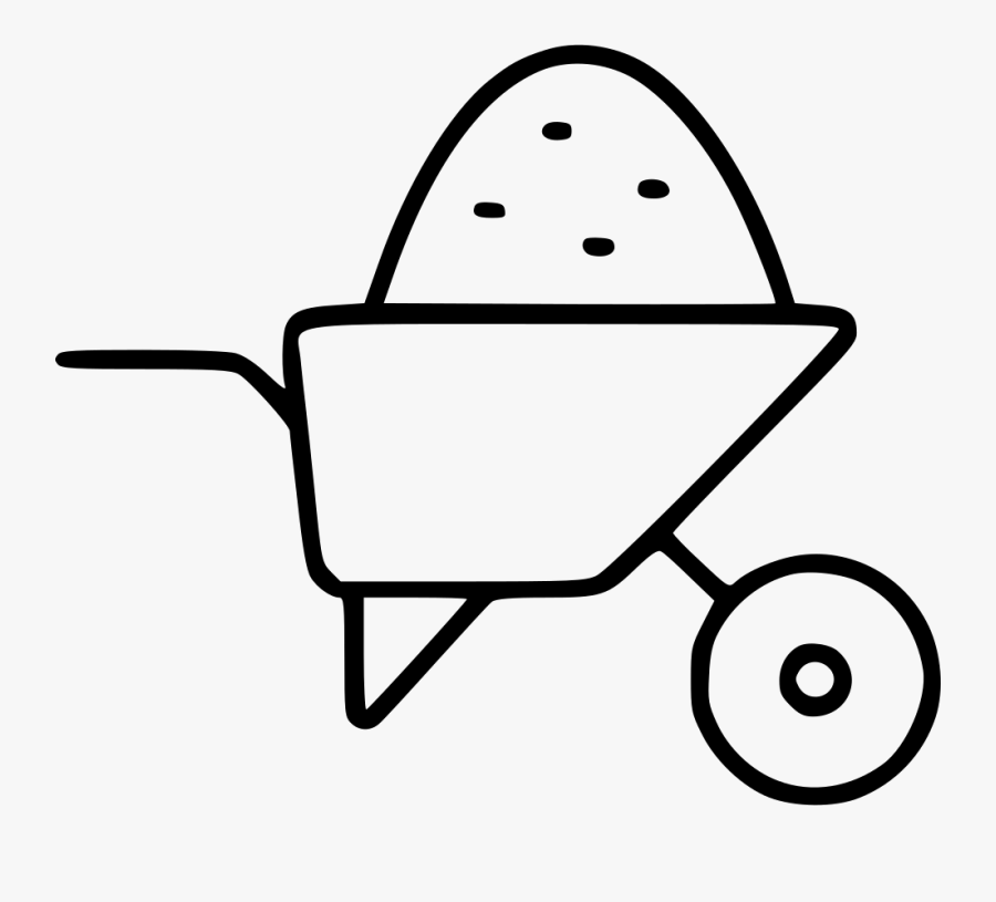 Wheelbarrow Sand Transportation Works Manual Cargo - Illustration, Transparent Clipart