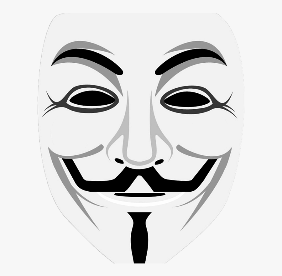 Guy Fawkes Mask Anonymous Security Hacker - Guy Fawkes Mask, Transparent Clipart