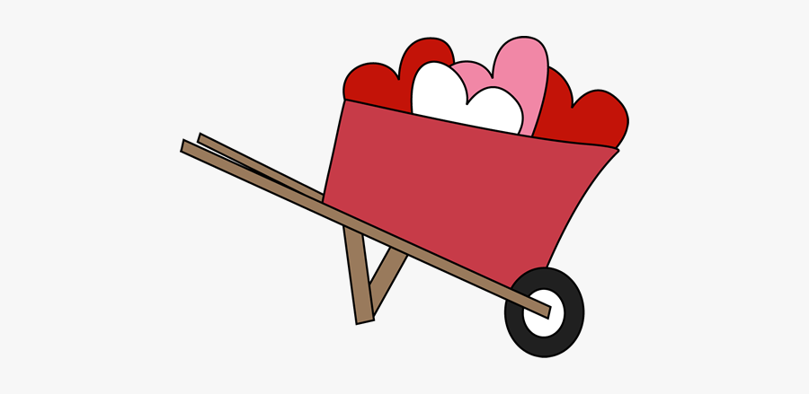 #valentine #love #wheelbarrow #hearts #freetoedit - Wheelbarrow With Hearts, Transparent Clipart