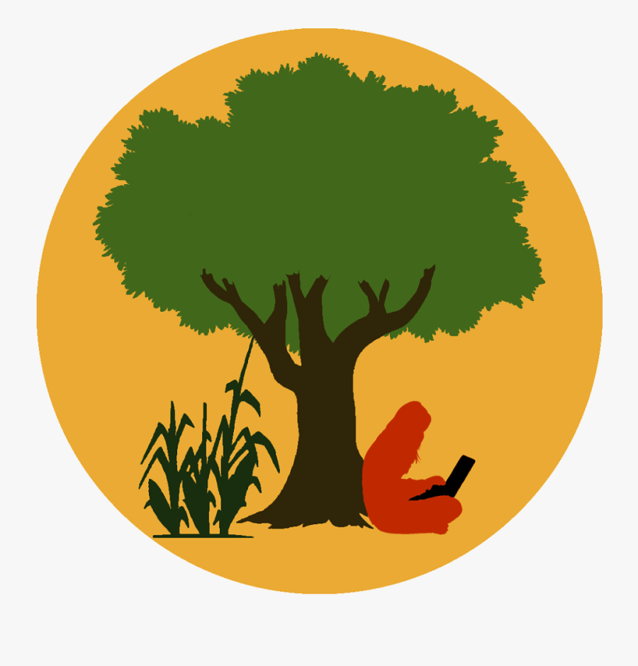 Logo Of Eco Hack Farm, A Person Sitting Under A Tree - Big Tree, Transparent Clipart