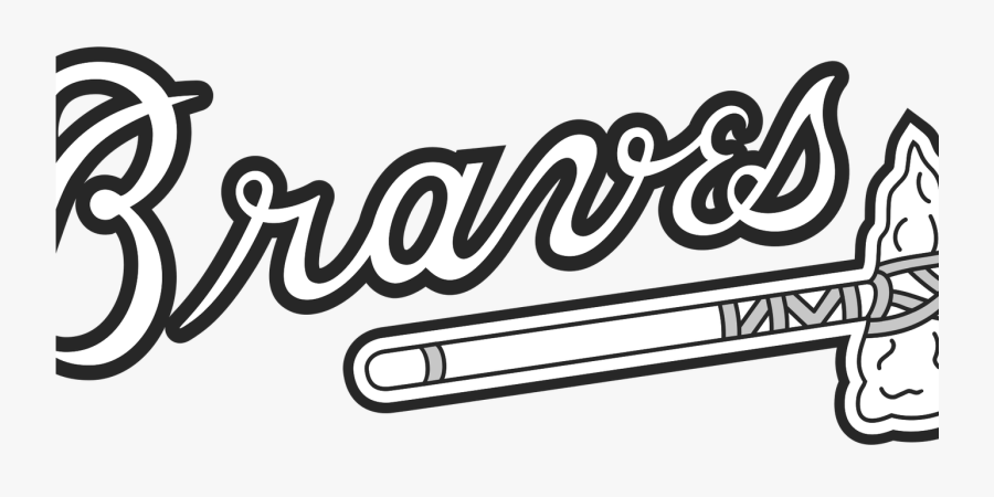 Transparent Atlanta Braves Logo Png - Atlanta Braves Black And White, Transparent Clipart