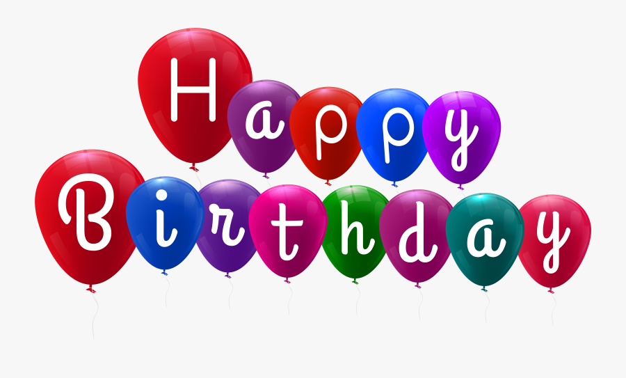 Clipart Balloons Happy Birthday - Happy Birthday Png Text, Transparent Clipart