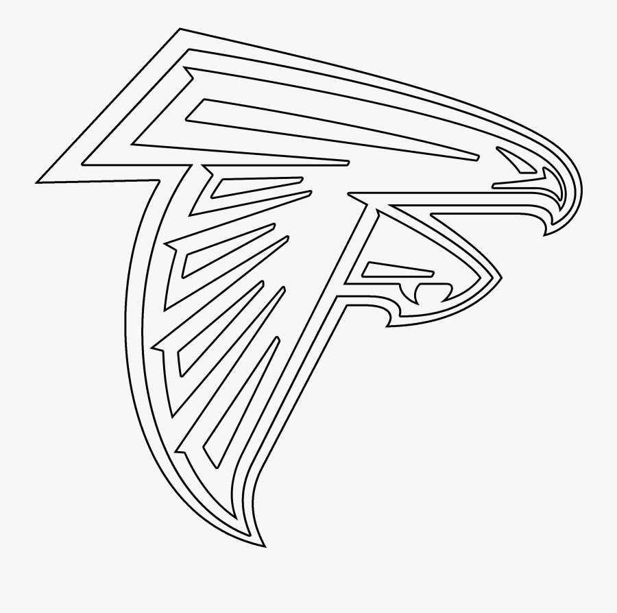 Super Bowl Li Png - Falcons Logo Coloring Page, Transparent Clipart