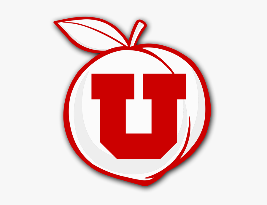 Atlanta Utes Home - Peach Clip Art Vector Black And White, Transparent Clipart