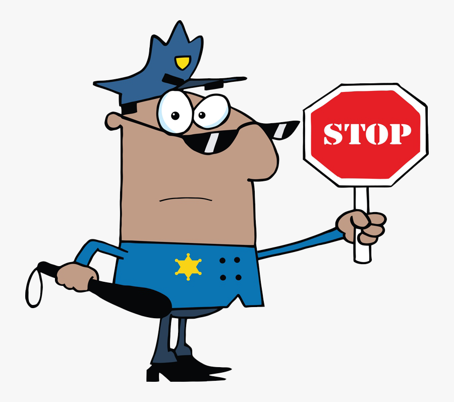 Cartoon Policeman, Transparent Clipart