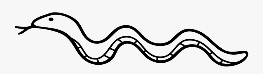 Snake Reptile Lizard Free Picture - Black And White Drawing Snake, Transparent Clipart