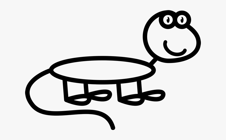 Lizard Outline, Transparent Clipart