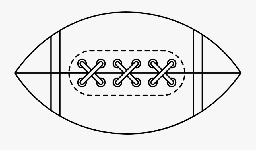 Rugby Ball Side View - 3 Carene, Transparent Clipart
