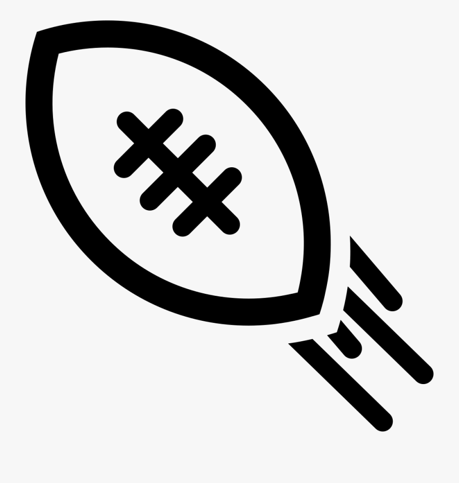 Rugby Ball In Movement - Icono Pelota De Rugby, Transparent Clipart