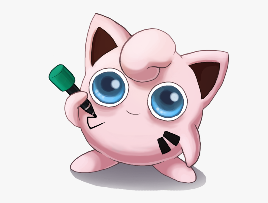 Jigglypuff Back Air Png Clip Art Free Download - Pokemon Jigglypuff Con Micrófono, Transparent Clipart