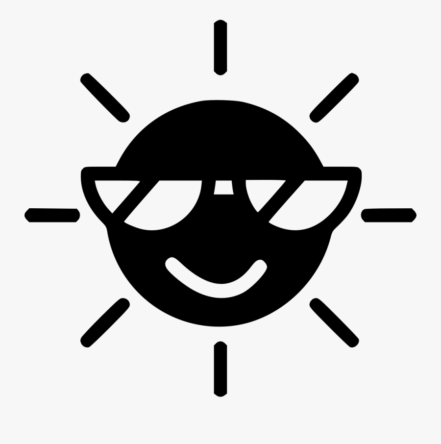 Cool Sunny Summer Sun - Disco Ball Vector Black And White, Transparent Clipart