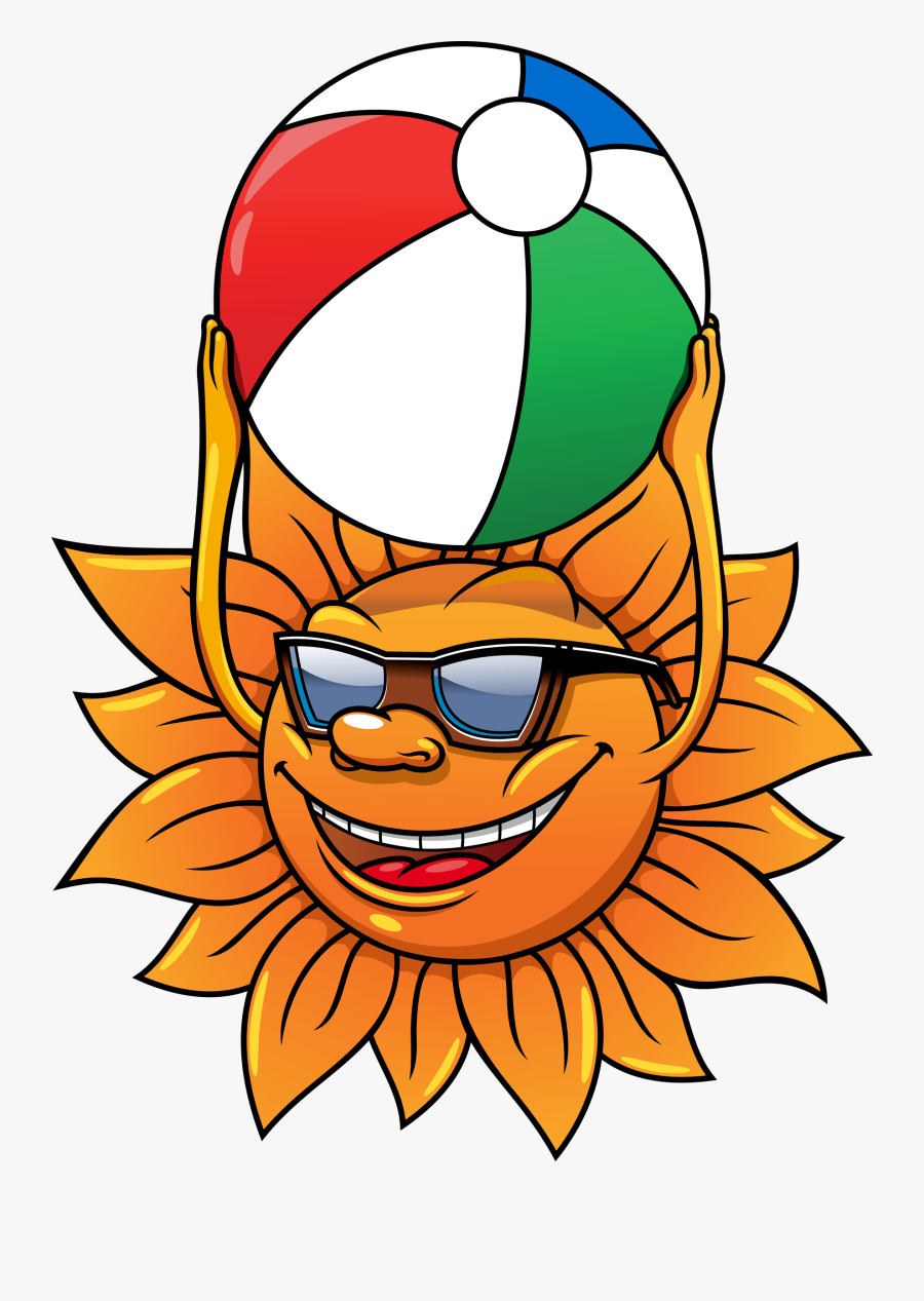 Summer Sun - Hot Happy Sun, Transparent Clipart