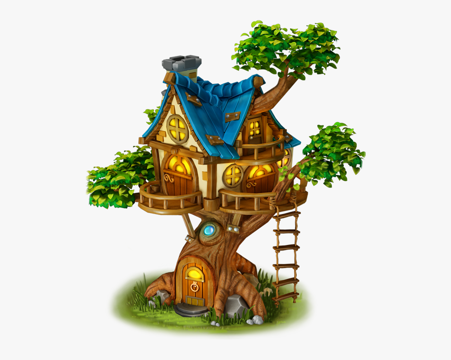 ##shoes #plant #bushes #flowers #steps #stairs #building - Tree House Cartoon Png, Transparent Clipart