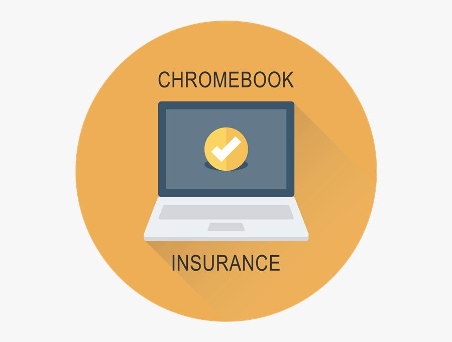 Chromebook Insurance Title With A Laptop Icon - Circle, Transparent Clipart