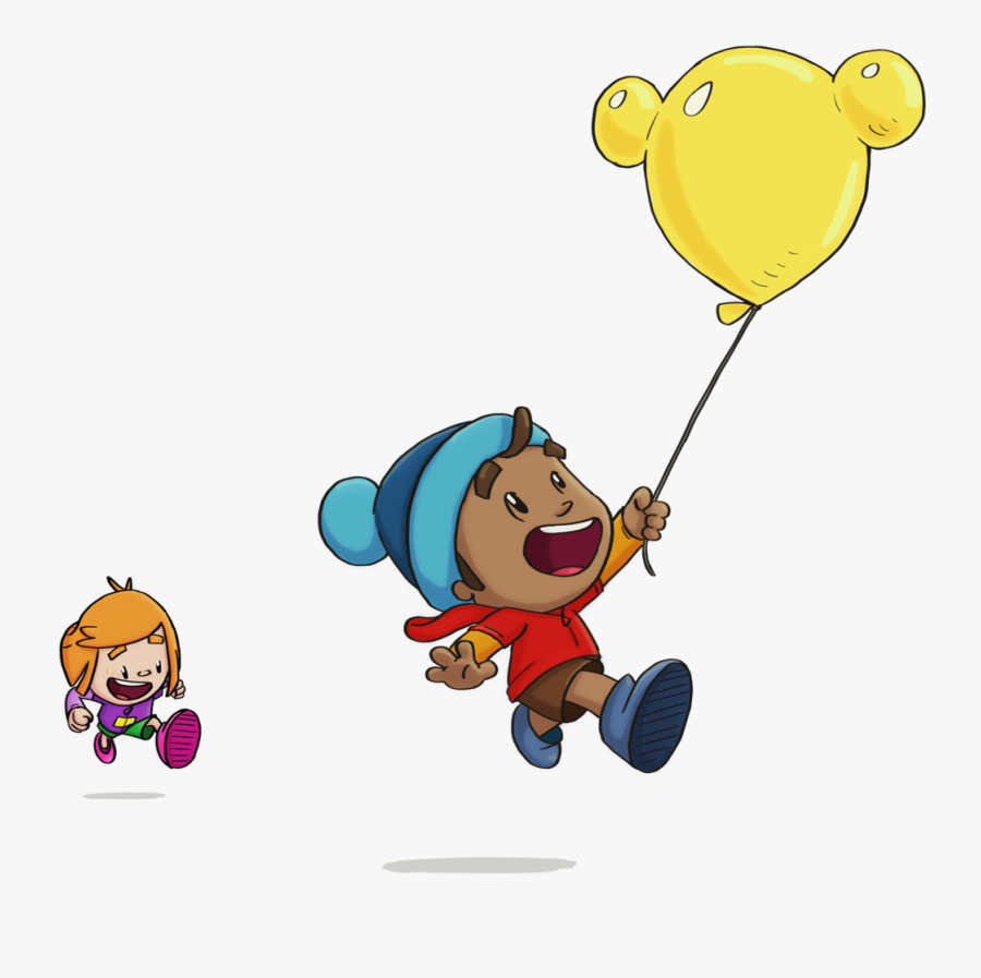 Fizzbang Balloon Scene Colour - Cartoon, Transparent Clipart