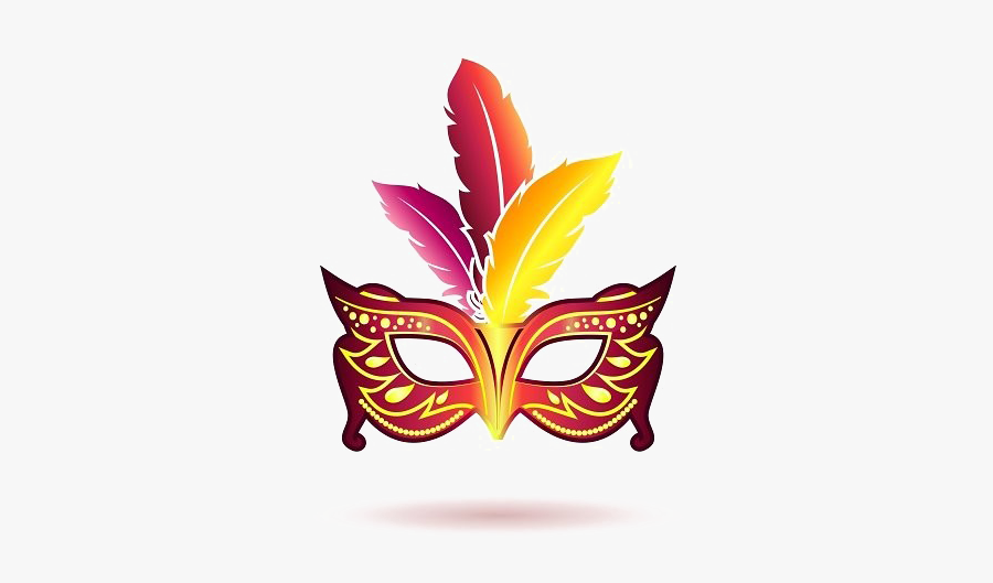 Carnival Mask Png Image Background - Carnival Masks With Feathers, Transparent Clipart