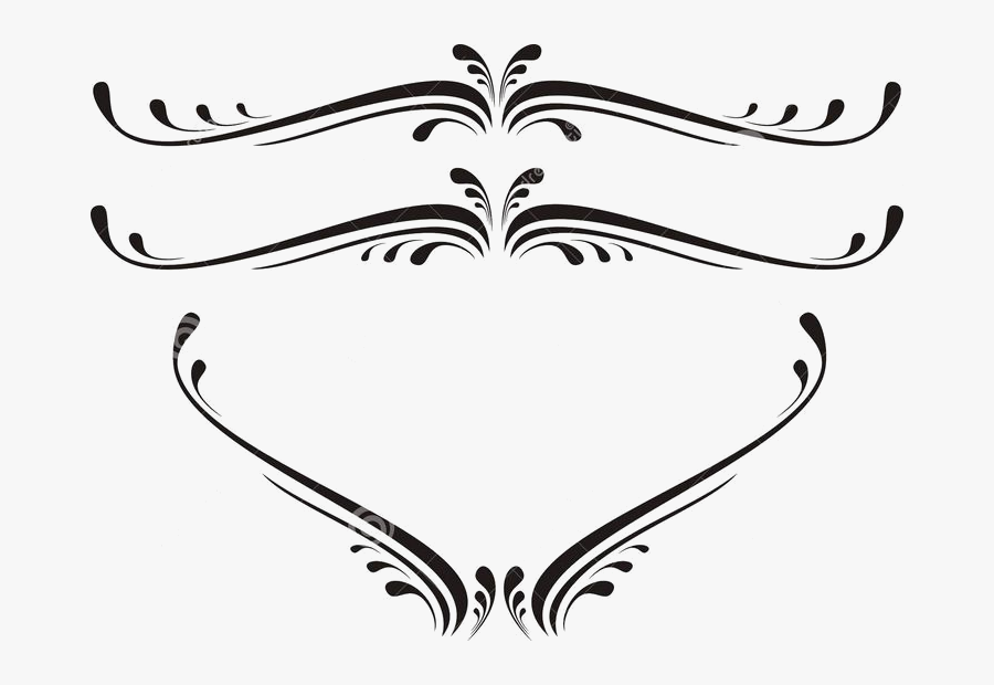 Fancy Lines Decorative Line Clipart Free Best Transparent - Vector Line Art Png, Transparent Clipart