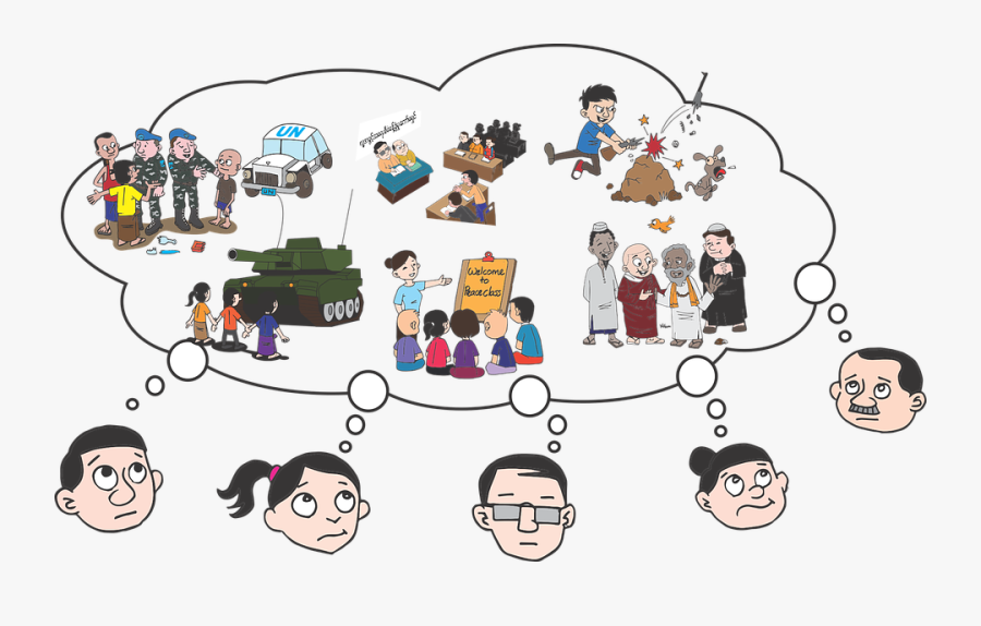 Think, Reconciliation, People, Conflict, Thinking - Cartoon, Transparent Clipart