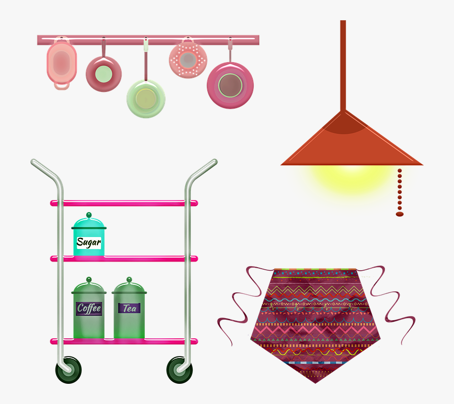 Kitchen Table, Retro Kitchen, Bowls, Kitchen Trolley, Transparent Clipart