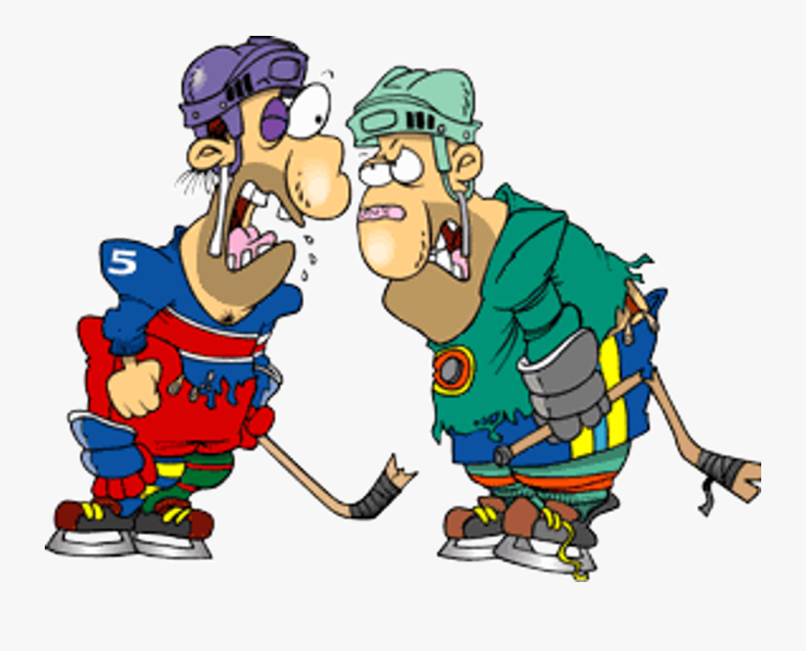 Funny Cartoon Hockey Player, Transparent Clipart