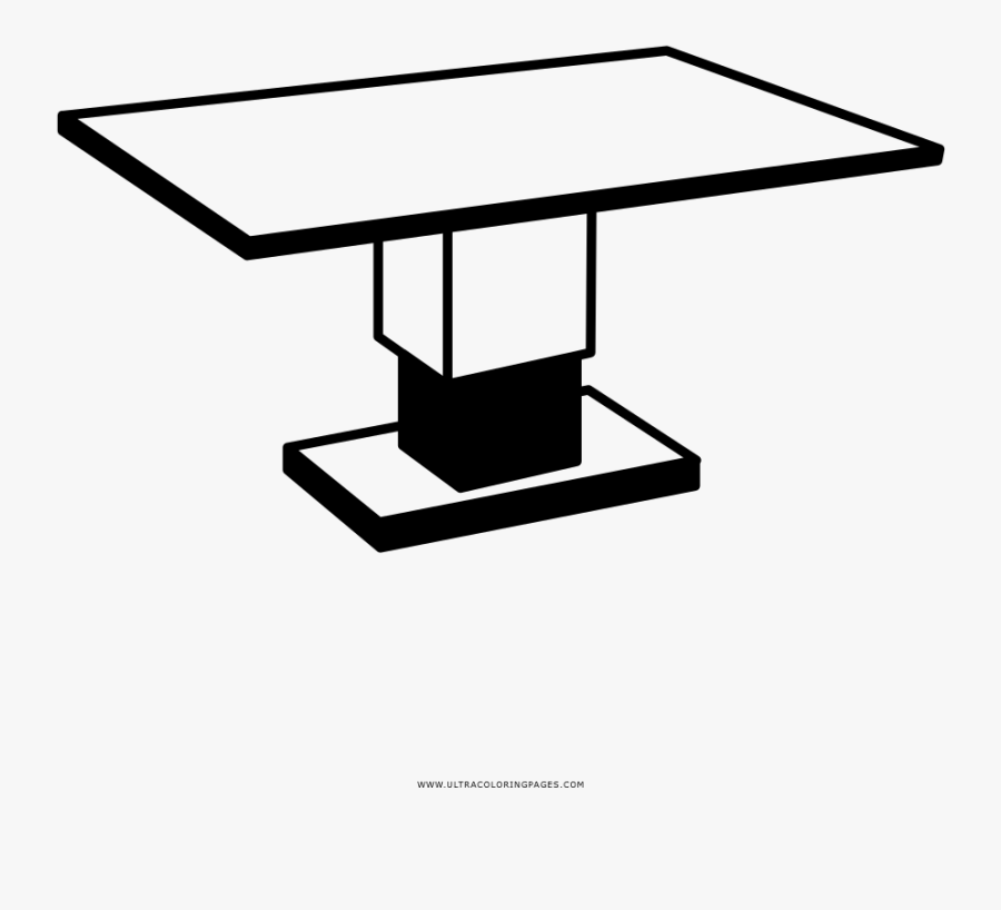 Adjustable Table Coloring Page - Coffee Table, Transparent Clipart