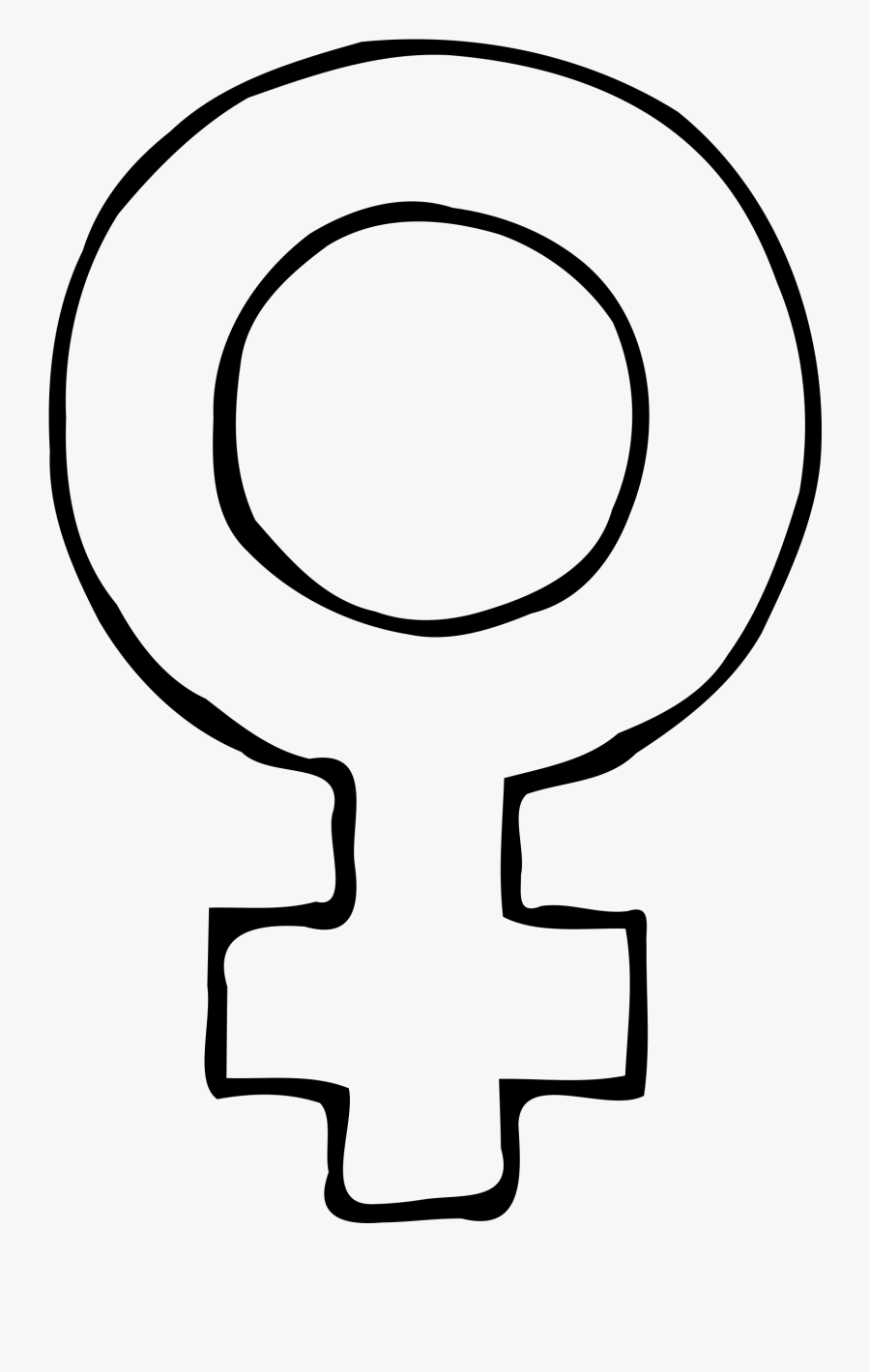 Line Art,head,neck - Woman Symbol White Png, Transparent Clipart