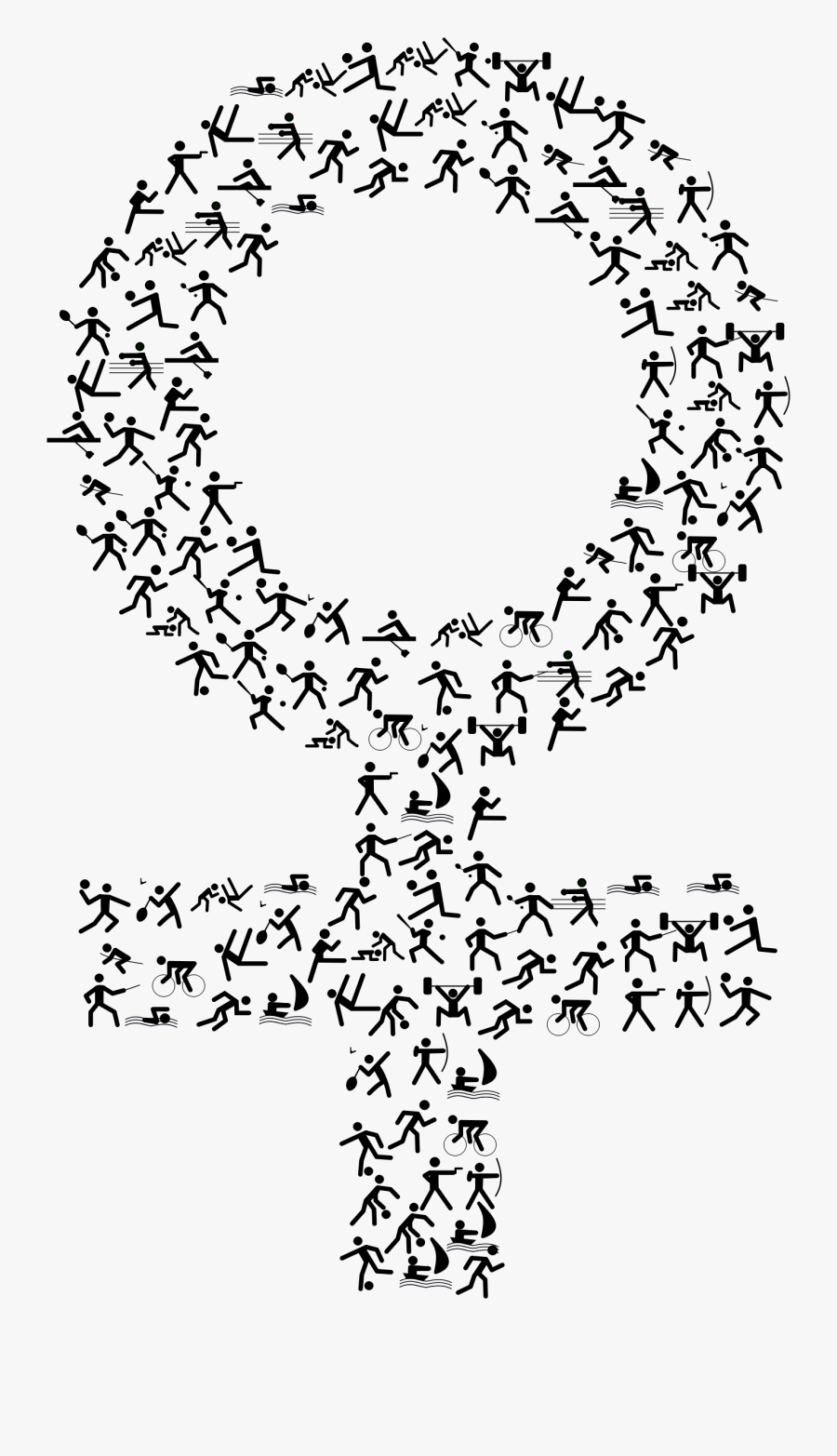 Sports Clipart Sign - Female Sports Symbol, Transparent Clipart